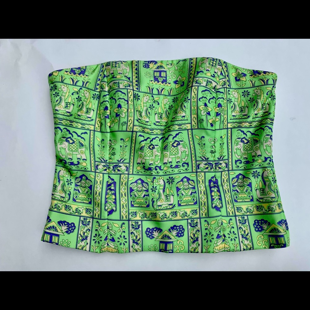 J . McLaughlin Elephant Strapless Top